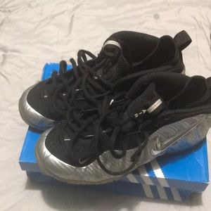 Prices is $70. Black and Sliver metallic foamposite Nikes